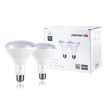 Smart BR30 Dimmable Light Bulb - Dimmable Color Changing LED; Compatible with Alexa and Google Home Assistant - JONATHAN Y